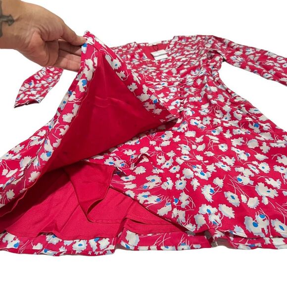 EQUIPMENT New w Tags ! 100% Silk Floral Dress Sz Large - Picture 13 of 15